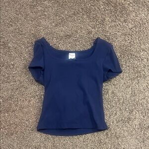 No Boundaries Navy Blue Crop Top